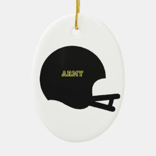 Army Black Knights Vintage-Fußballhelm-Logo Keramikornament