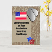 Army Boot Camp Abschluss Glückwunschkarte Karte (Gelbe Blume)