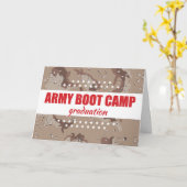 Army Boot Camp Abschluss Herzlichen Glückwunsch zu Karte (Gelbe Blume)