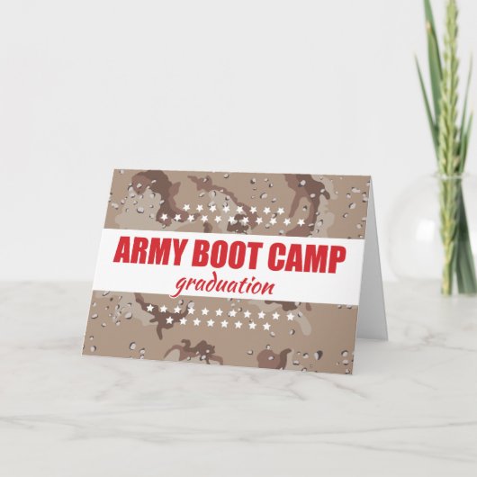 Army Boot Camp Abschluss Herzlichen Glückwunsch zu Karte (Vorderseite)
