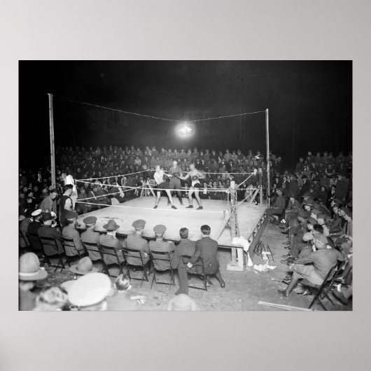 Army Boxing Match, 1920er Poster (Vorne)