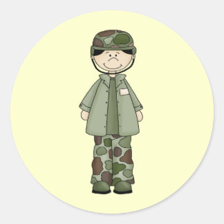 Army Boy Runder Aufkleber