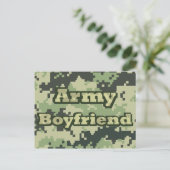 Army Boyfriend Postkarte (Stehend Vorderseite)