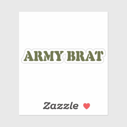 ARMY BRAT AUFKLEBER (Blatt)