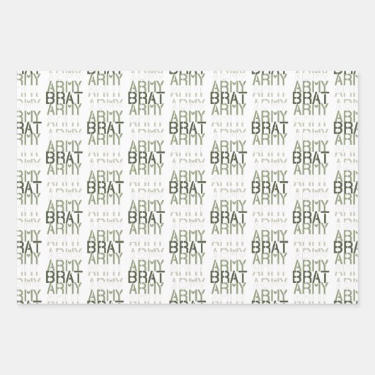 Army Brat Geschenkpapier Set (Vorderseite)