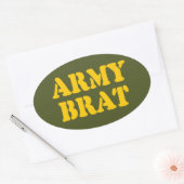 ARMY BRAT OVALER AUFKLEBER (Umschlag)