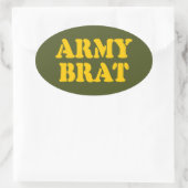 ARMY BRAT OVALER AUFKLEBER (Tasche)