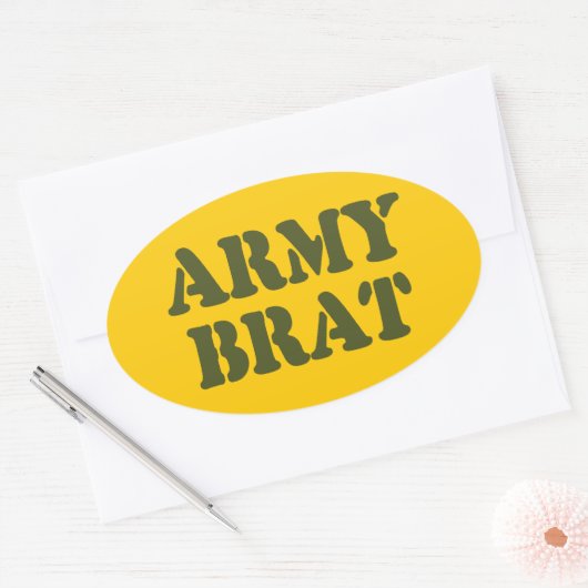 ARMY BRAT OVALER AUFKLEBER (Umschlag)