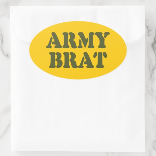 ARMY BRAT OVALER AUFKLEBER (Tasche)