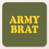 ARMY BRAT RECHTECKIGER PAPPUNTERSETZER (Vorderseite)