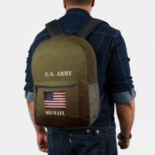 Army brawn Geometric Mesh USA Flag Individuelle Na Bedruckter Rucksack