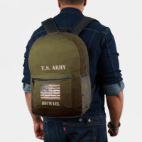Army brawn Geometric Mesh USA Flag Individuelle Na