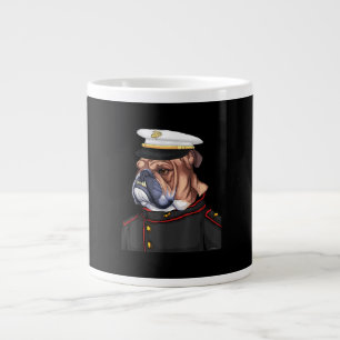 Army Bulldog Militär bewaffneter Hund Vater Mama G Jumbo-Tasse