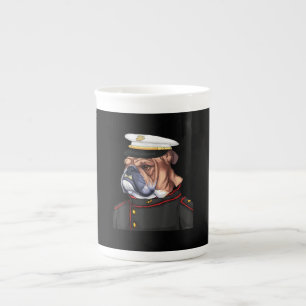 Army Bulldog Militärischer Bewaffneter Hund Papa M Porzellantasse