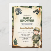 Army Camo Baby Shower Invitation Einladung (Vorne/Hinten)