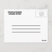 Army Camo Birthday party thank you note Postkarte (Rückseite)