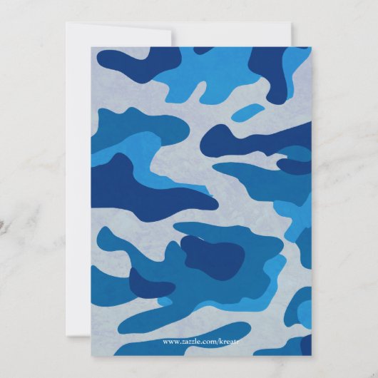 Army Camoflauge Einladung (Rückseite)