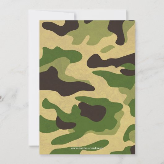 Army Camoflauge Einladung (Rückseite)