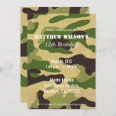 Army Camoflauge Einladung (Vorne/Hinten)