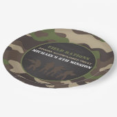 Army Camouflage Birthday Party Teller (Schrägansicht)