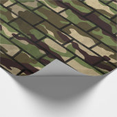 Army Camouflage Brick Wall Wrapping Paper Geschenkpapier (Ecke)