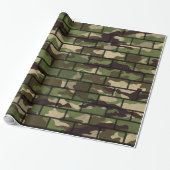 Army Camouflage Brick Wall Wrapping Paper Geschenkpapier (Ungerollt)