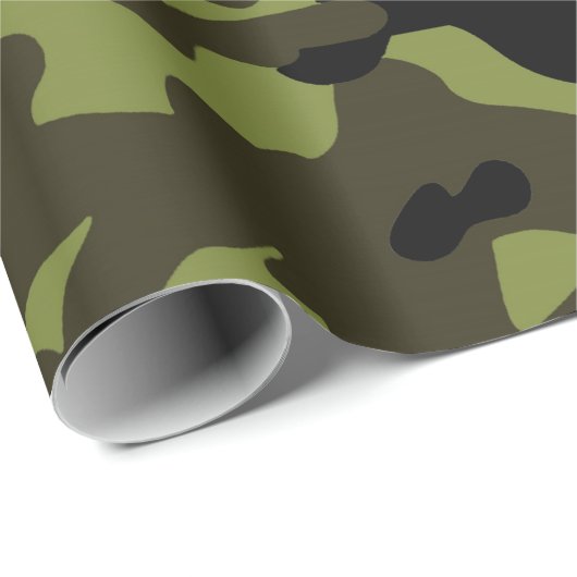 Army Camouflage Pattern Geschenkpapier (Rolleneckpunkt)