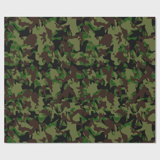 Army Camouflage Pattern Geschenkpapier (Flach)