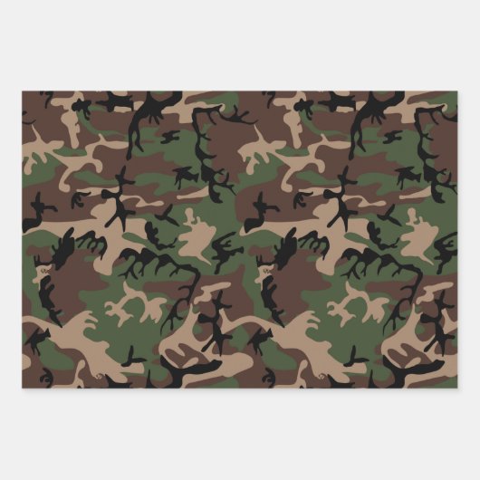Army Camouflage Pattern Geschenkpapier Set (Vorderseite 3)