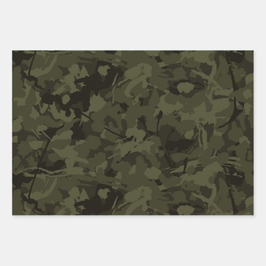 Army Camouflage Pattern Geschenkpapier Set (Vorderseite 2)