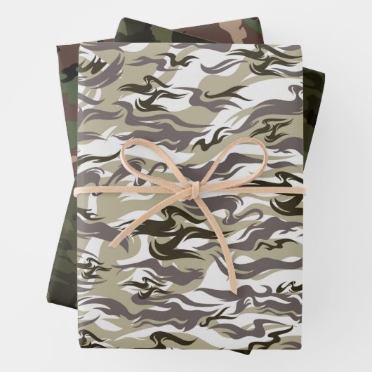 Army Camouflage Pattern Geschenkpapier Set (Beispiel)