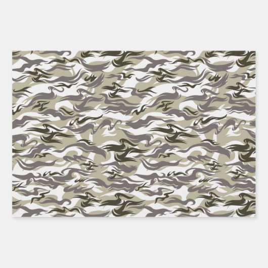 Army Camouflage Pattern Geschenkpapier Set (Vorderseite)