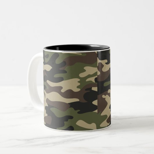 Army Camouflage Zweifarbige Tasse (Vorderseite Links)