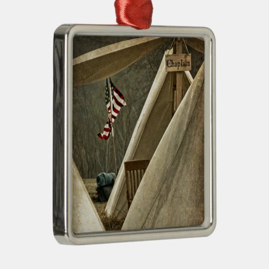 Army Chaplain Silbernes Ornament (Rechts)