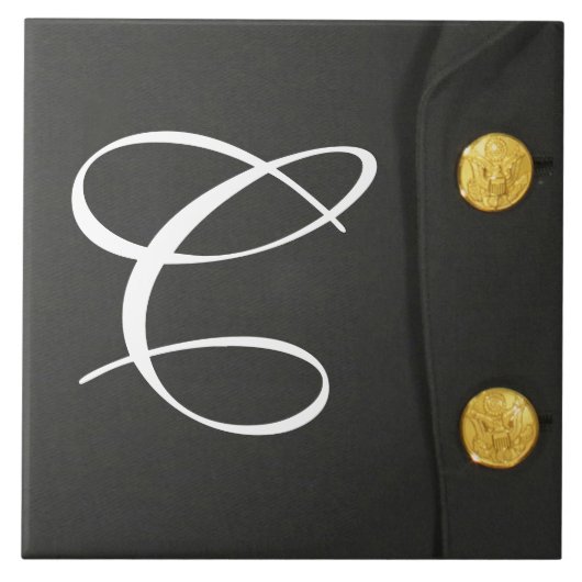 ARMY Class A Uniform Dress Monogram Display Tile Fliese (Vorderseite)