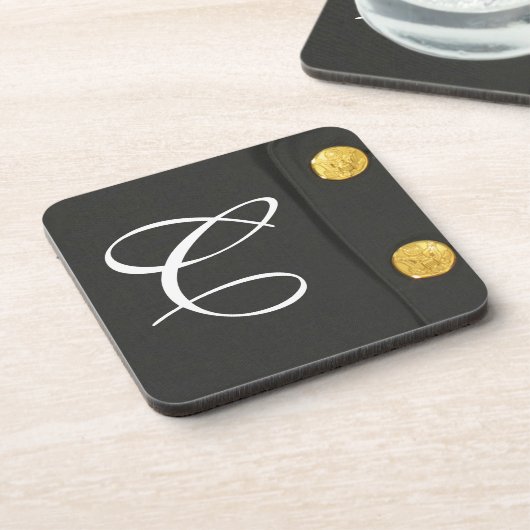 ARMY Class A Uniform Dress Monogram Drink Unterset Getränkeuntersetzer (Linke Seite)