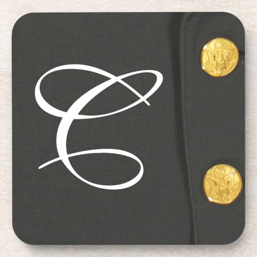 ARMY Class A Uniform Dress Monogram Drink Unterset Getränkeuntersetzer (Vorderseite)