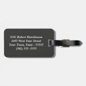 ARMY Class A Uniform Dress Monogram Gepäckmarke Gepäckanhänger (Rückseite horizontal)