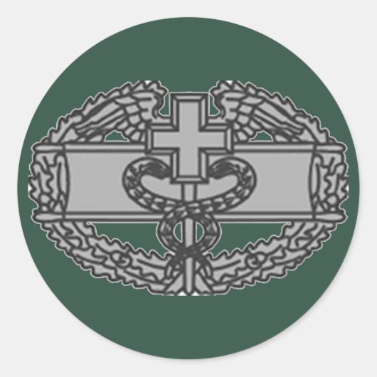Army Combat Medical Abzeichen Runder Aufkleber (Vorderseite)