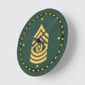 Army Command Sergeant Major Clock Runde Wanduhr (Winkel)