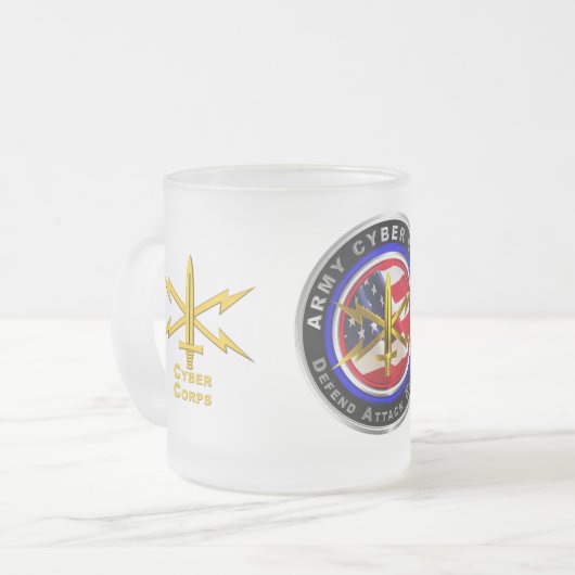 Army Cyber Corps Veteran Mattglastasse (Vorderseite Links)
