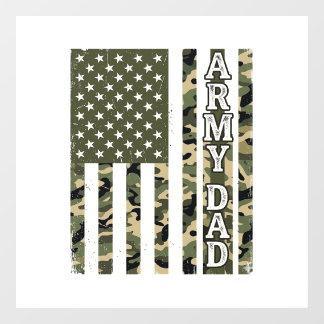 Army Dad Camo Amerikanische Flagge Vintage-Shirt D Fensteraufkleber