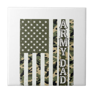 Army Dad Camo Amerikanische Flagge Vintage-Shirt D Fliese