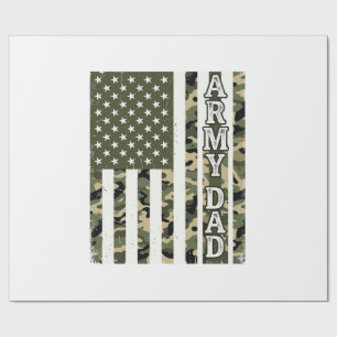 Army Dad Camo Amerikanische Flagge Vintage-Shirt-D Geschenkpapier