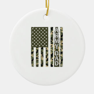 Army Dad Camo Amerikanische Flagge Vintage-Shirt D Keramik Ornament