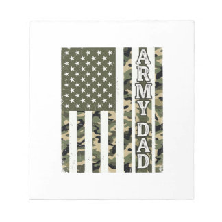 Army Dad Camo Amerikanische Flagge Vintage-Shirt D Notizblock