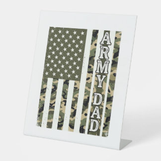 Army Dad Camo Amerikanische Flagge Vintage-Shirt D Sockelschild