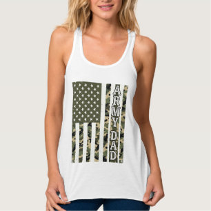 Army Dad Camo Amerikanische Flagge Vintage-Shirt D Tank Top