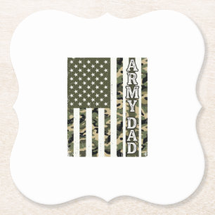 Army Dad Camo Amerikanische Flagge Vintage-Shirt D Untersetzer