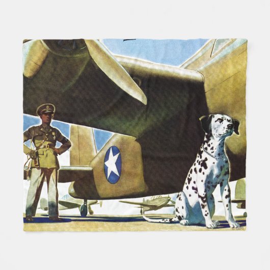 Army Dog Fleecedecke (Vorderseite (Horizontal))